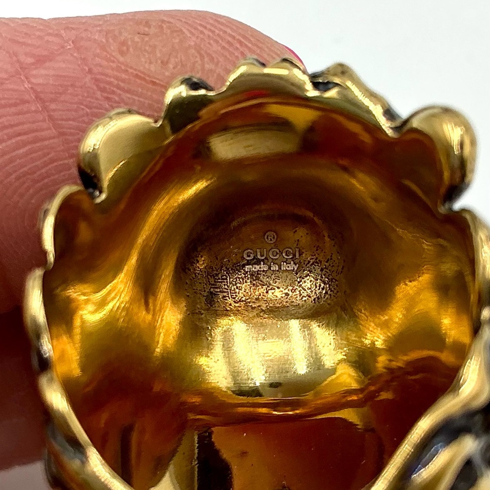 Gucci Gold Lion Motif Ring #1086 - Picture 4 of 4